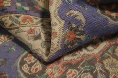 Purple Vintage Rug 5×6 Hand-knotted Wool Traditional Floral Carpet for Any Room