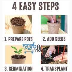 Jiffy 5″ Diameter Organic Seed Starting Biodegradable Peat Pots, 6 Pack