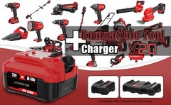 Battery / Charger For Craftsman 20 Volt V20 6.0Ah Li-ion CMCB201 CMCB204 CMCB202