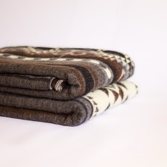ALPACA WOOL BLANKET THROW XL KING 90×75 REVERSIBLE THICK & WARM HANDMADE ECUADOR