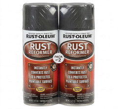 2pk Automotive Black Finish Rust Converter Rust Reformer Spray Coat 10.25 oz