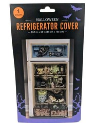 Halloween Refrigerator Door Cover. Severed Head, Eyeballs & More Over 5 feet.