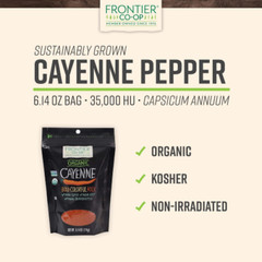 Frontier Co-op Organic Ground Cayenne 6.14 oz. 5/2027