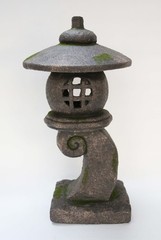 24IN H Gray Stone Lantern Statue Garden Decor Garden Statue Pagoda Yard Decor