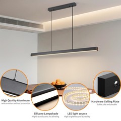 Modern LED Linear Pendant Light, 39IN Ceiling Chandlier Light Fixtures Hangin…