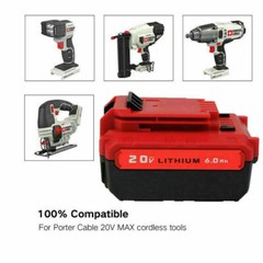 PACK 20 Volt 8.0Ah Lithium-ion Battery for Porter Cable 20V MAX PCC685L PCC680L