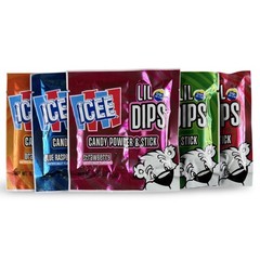 Candy Powder & Stick Dips – 20 Pack | Fun Dip, Lock Jaw, ICEE or Slush Puppie |