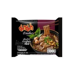 MAMA Thai Instant Boat Noodles Spicy Sauce Small Rice Noodles 87g, Pack of 8 pcs