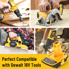 DM18D Converter Compatible with Dewalt 20V Battery & Milwaukee 18V Battery