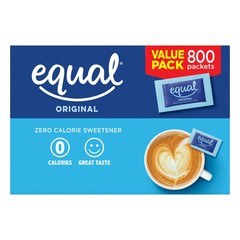 EQUAL Zero Calorie Sweetener, Sugar Substitute, 800 Packets