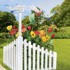 9Pcs 3D Fake Dragonfly Clips Clip on Dragonfly for Outdoors Garden Decor