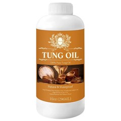 10 OZ Pure Tung Oil for Wood Outdoor/Indoor, Food Grade Sealer, Tung Oil Fini…