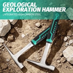 Industrial High Carbon Steel Geological Exploration Hammer,Flat Head Sturdy Tool