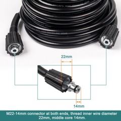 50 FT High Pressure Washer Hose 5800 PSI M22-14MM Power Washer Extension Hose