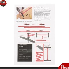 8-60 inch Stair Tread Gauge Template Tool Measuring Scribe Tool Stair Shelf Jig