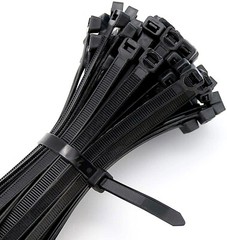 (24″ INCH) 10 – 20 PACK BLACK CABLE ZIP TIES Heavy Duty UV Resistant Nylon 66 UL