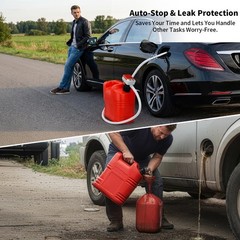Fuel Transfer Pump for Gas Cans & Racing Jugs, Portable Electric Gasoline Sip…