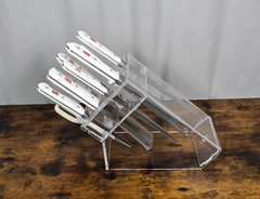 WUSTHOF CLASSIC White-Handle 13 Piece Set with *SUPER RARE* Clear Acrylic Block!