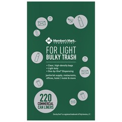Member’s Mark 50 Gallon Commercial Trash Bags (220 ct.) Great Price