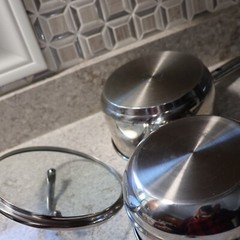 Endurance Stainless Steel Double Boiler Pot with Glass Lid, Pre-owned