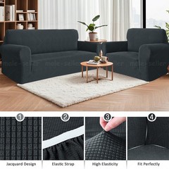 PREMIUM Elastic STRETCH SOFA COVERS Slipcover Protector Settee 1/2/3/4 Seater US