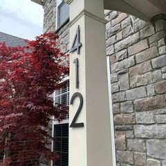 8 inch Modern House Address Numbers Letters, color choices