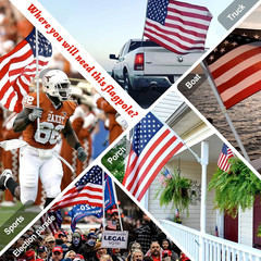 6FT Flag Pole Tangle Free Stainless Steel Durable Rust Free Wind Resist Metal…