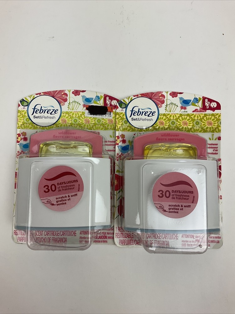 2 Pack Febreze Set And Refresh Wildflower Air Freshener 30:days