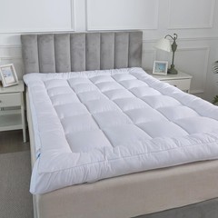 Extra Thick Mattress Topper 10cm/4 Inch Bounce Back Protectors Heavy Filling