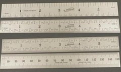 iGaging 6 ruler rule 1/8″ 1/64″ (SAE only) or 1/32 1/64 MM (SAE & Metric)