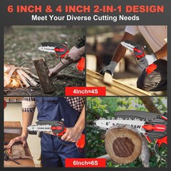 Mini Chainsaw Cordless for Milwaukee 18V M18 Battery, 6 Inch Electric Chain S…