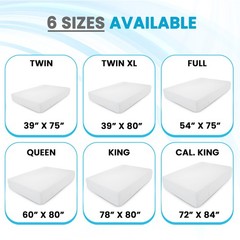Mattress Encasement Waterproof Protector Zippered Deep Pocket Bed Bug Protector