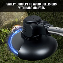 Electric Cordless Grass String Trimmer Lawn Edger Weed Wacker Cutter + 2 Battery