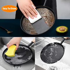 Frying Pan Skillet 8-inch Flat Griddle Pan, Lightweight Small Grill Pan with Woo