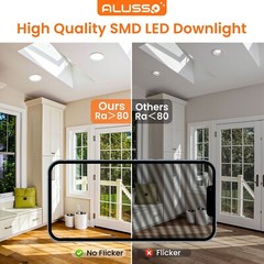 12 Pack 6 inch LED Can Recessed Lights 12W 1100LM 5CCT Selectable Dimmable White