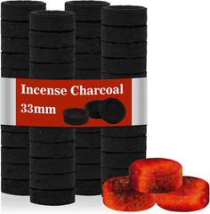 50PCS Incense Charcoal Briquettes – Charcoal Tablets Incense Burner Charcoal Bur