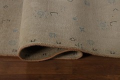 Muted Traditional Area Rug 10×13 Handmade Wool Distressed Floral for Any Room