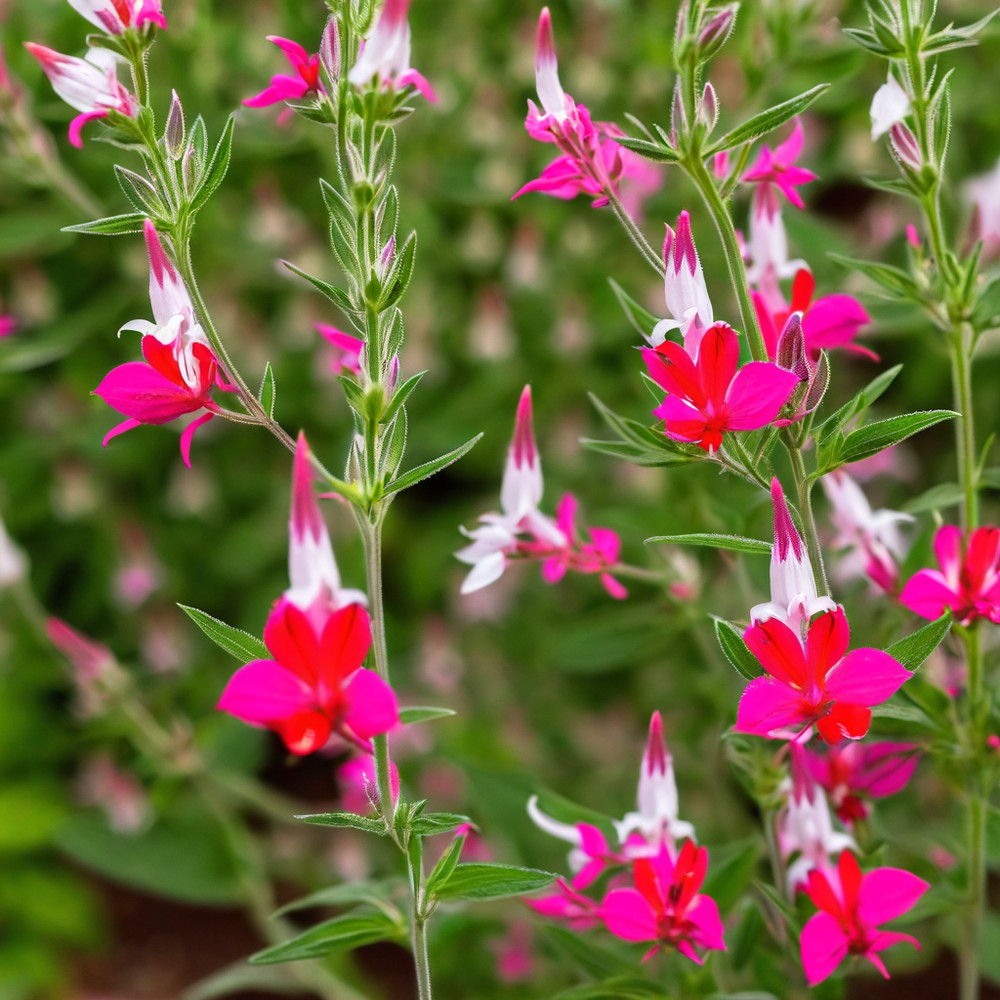 50 Salvia Seeds Flower Perennial Flowers Seed Pollinator Bees ” Hot Lips”
