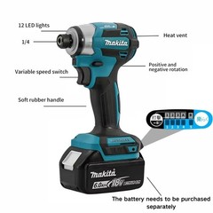 Makita DTD173 bule 18v Brushless Lithium-ion Impact Driver Power Tool