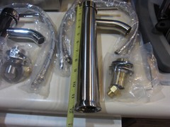 Brushed Nickel and Chrome Bathroom Faucets Unused, 2 Faucets