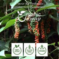 Organic Way White Peppercorns Whole – Organic, Kosher & USDA Certified