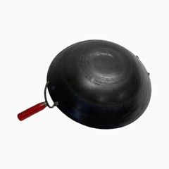 16” Carbon Steel Wok W/ Handle Pan Gourmet Chinese Traditional Wok Cookware