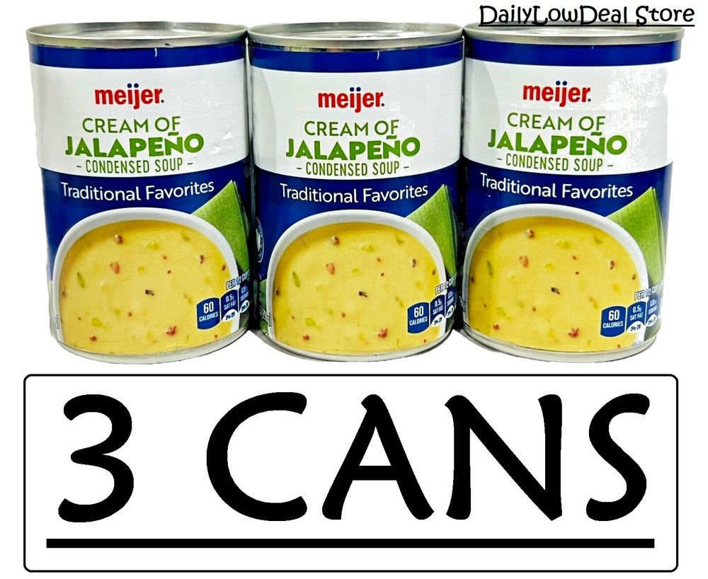 Meijer Cream of Jalapeno Condensed Soup 10.5 oz (3 cans)
