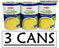 Meijer Cream of Jalapeno Condensed Soup 10.5 oz (3 cans)