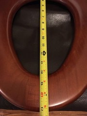 Porcher 71020-00.670 Elongated Wood Toilet Seat w/ Chrome Hinges, CALLA CHERRY