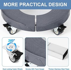 Adjustable Trash Can Roller Base – Set of 2