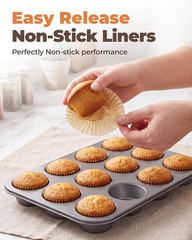 Non-stick 200pcs Standard Cupcake Liners for Baking, Natural, Food-grade Cupcake