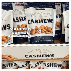 4 Packs Kirkland Signature Butter Toffee Cashews 24 oz Each = 96 oz (6 lbs)