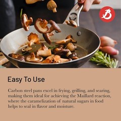 de Buyer MINERAL B Pro Carbon Steel Fry Pan – 11” Diameter, 8.3” Cooking Surface