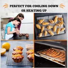 2pk Stainless Steel Cooling Racks for Cooking & Baking Oven-Safe – 8.2″ x 11.8″